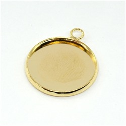 Основа для кулона 18мм золотистый