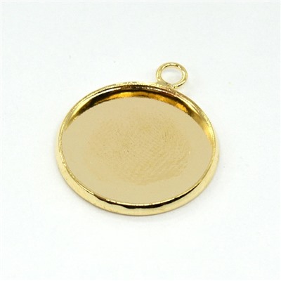Основа для кулона 18мм золотистый