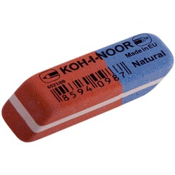 Ластик Koh-I-Noor "Blue Star" 80, скошенный, комбинированный, натуральный каучук, 41*14*8мм