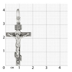 Крест из серебра литье частичное чернение