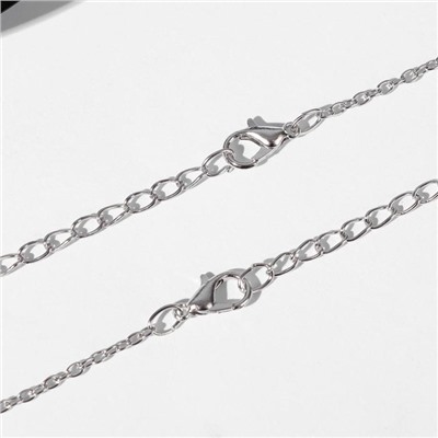 Кулоны парные на цепочке «Два крыла», 45 см, цвет серебро