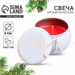 Ароматическая свеча в банке Shine bright, бабл гам, 6×6×4 см