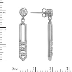 Серьги 'Теона' с фианитами ТДСН.818ФТR