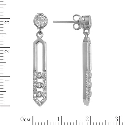 Серьги 'Теона' с фианитами ТДСН.818ФТR