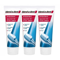blend-a-dent Зубная паста Hygienic speziell для протезов, 3 штуки х 75 мл