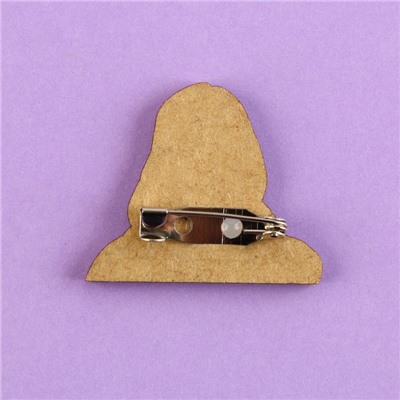 Значок деревянный «Девушка в цветах», аниме , 3,3 х 2,8 см