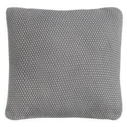 Подушка декоративная из стираного хлопка серого цвета из коллекции Essential, 45х45 см
