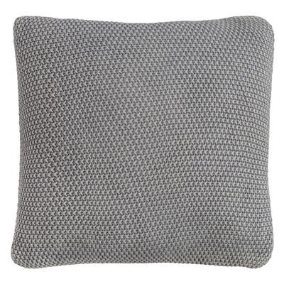 Подушка декоративная из стираного хлопка серого цвета из коллекции Essential, 45х45 см