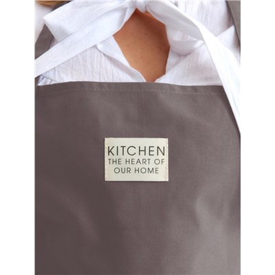 Фартук Этель Kitchen 60х70 см, цв. серый, 100% хл, саржа 220 г/м2