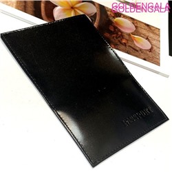 Обложка для паспорта с кармашками из кожи черная