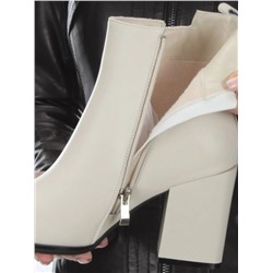 01-PCG267-2 LT.BEIGE Ботинки демисезонные женские (натуральная кожа, байка)