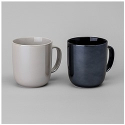 НАБОР КРУЖЕК BRONCO "GLOSS" 2 ШТ. 400 МЛ МИКС