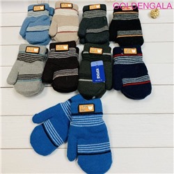 Детские варежки теплые на меху длина 13,5 см Арт 1 тип 6