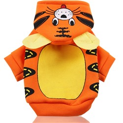 Кофта - толстовка с капюшоном для собак мелких пород "МОДНЫЙ БРО", тигрёнок, размер L (20*36*26см) Ultramarine