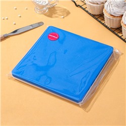 Набор матов для моделирования и сушки цветов из мастики Доляна, 20×20×3.5 см, 2 шт., белый, синий