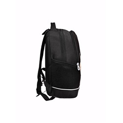 Рюкзак школьный, 38×28×18 см, Grizzly, эргономичная спинка, чёрный, RG-563-3_1