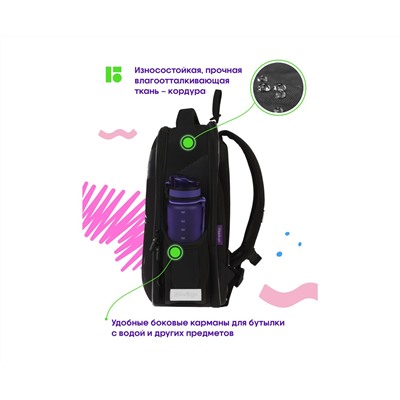 Ранец Berlingo Expert Mini "Right to ride" 36*27*14см, 2 отделения, 2 кармана, анатомическая спинка, мешок для обуви