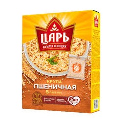 ЦАРЬ Крупа Пшеничная Полтавская-М в вар.пак 400гр в КОР
