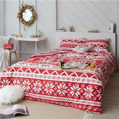 Постельное белье новогоднее LoveLife 1,5сп Christmas ornament 143*215см,150*225см,50*70см-2штуки