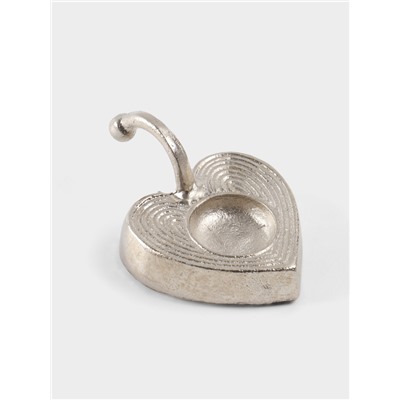 Подсвечник с ручкой «Сердце», 12×9.5×5.5 см, алюминий