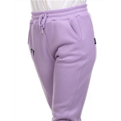 03 LILAC Брюки спортивные женские на флисе (100% хлопок) 7986