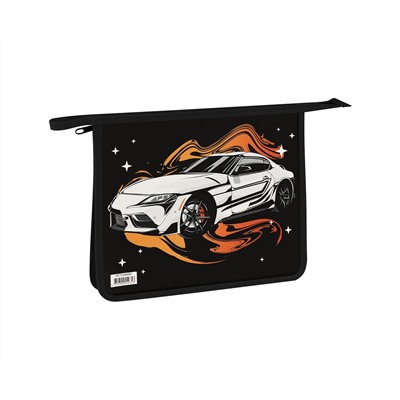 Папка для тетрадей 1 отделение, ArtSpace "Sports coupe", А5, пластик, на молнии
