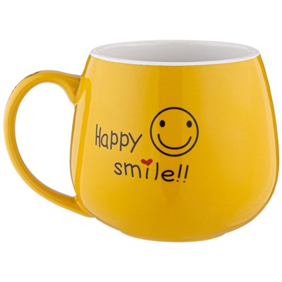 КРУЖКА КОЛЛЕКЦИЯ "ВЕСЕЛЫЙ СМАЙЛИК" 300 МЛ 9*8,2 СМ (КОР=48 ШТ.)
