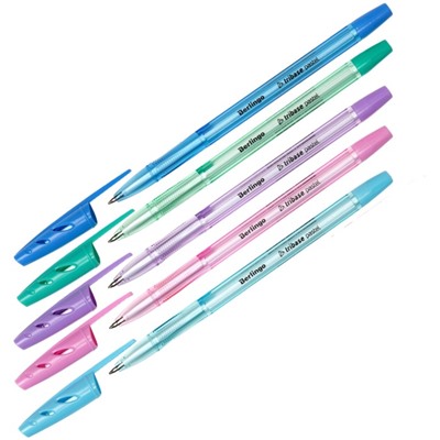 Ручка шариковая Tribase Pastel, узел 0.7 мм, чернила синие, МИКС