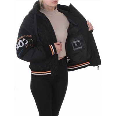 705 BLACK Куртка демисезонная женская (100 гр. синтепон)