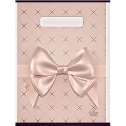 Пакет «Персиковый бант», полиэтиленовый, с вырубной ручкой, 19?25 см, 30 мкм