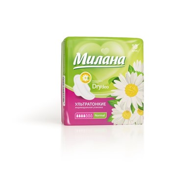 Прокладки «Милана» Ultra Dry Normal Deo Ромашка, 10 шт./уп