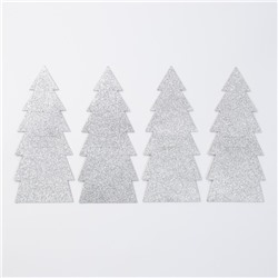 Набор конвертов для столовых предметов «Ёлка», 4 шт., 11×25 см, 100% п/э, фетр, серый