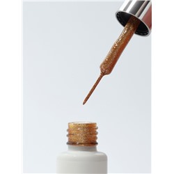 Гель для дизайна ногтей, с блёстками, LED/UV, 8 мл, цвет золотистый