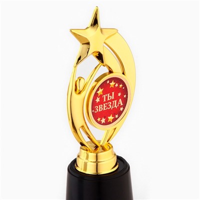 Кубок наградная фигура: звезда «Ты звезда» золото, пластик, 18.5 см