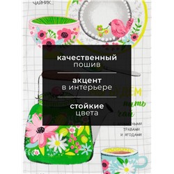 Полотенце Доляна «Чаепитие» 35х60 см, 100% хлопок, вафля 160 г/м2