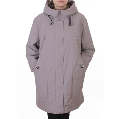 B-617 PINK/GREY Куртка демисезонная женская (100 гр. холлофайбер)