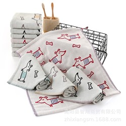Zhiyang's new Avi bamboo cotton cotton jacquard puppy gauze square scarf soft, breathable water absorption kitchen hanging towel factory price wholesale