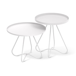 Двойной кофейный столик SHT-CT3/CT3-2
                        белый муар