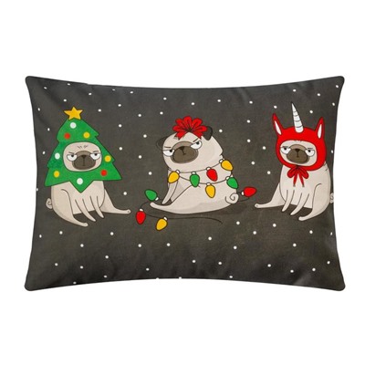 Комплект наволочек «Этель» Сhristmas dog, 50×70 см, 2 шт., бязь, хлопок 100%