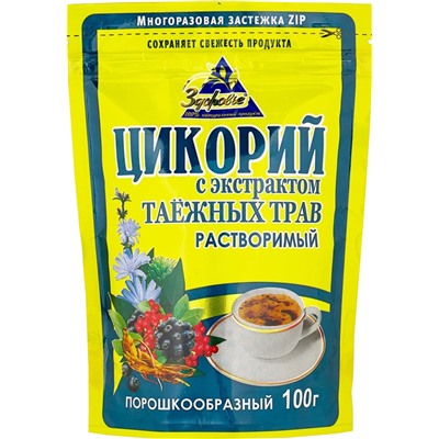 Здоровье. Цикорий Таежные травы 100 гр. мягкая упаковка