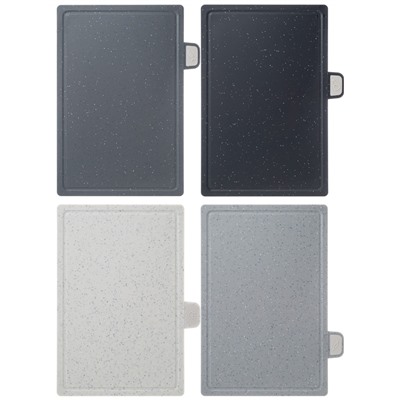 НАБОР AGNESS ИЗ 4 ДОСОК НА ПОДСТАВКЕ, ЦВЕТ: СЕРЫЙ