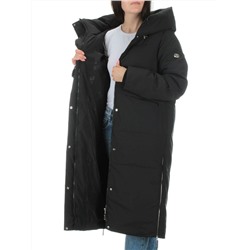 22373 BLACK Пальто зимнее женское облегченное (150 гр. холлофайбера)