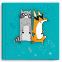 Блокнот 105х105 мм 48л "Notebook.ЕНОТ И ЛИСА" 70124 Феникс
