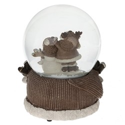 GAEM Фигурка декоративная "Дед Мороз" в стекл шаре (ключ,муз), L10 W10 H14 см