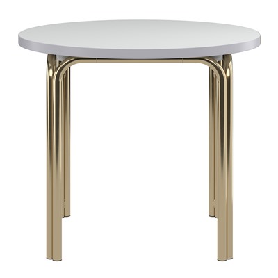 Столик кофейный Ror, Ø50 см, латунь/серый