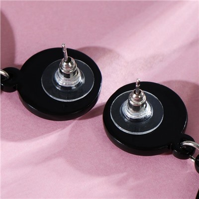 Серьги акриловые «Окно диалога» YES! NO!, цвет чёрно-белый