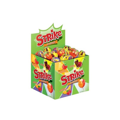«Strike», карамель на палочке с двойными вкусами, 11,3 г (упаковка 50 шт)