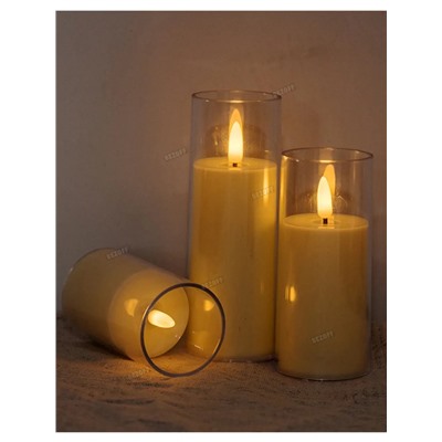 Свечи с эффектом мерцания (1 шт) (3562)