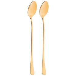 НАБОР ЛОЖЕК ДЛЯ КОКТЕЛЕЙ AGNESS, 2 ШТ ДЛИНА 19.5 СМ. МАЛ. УП. = 40 ШТ