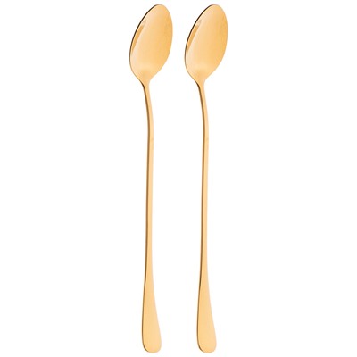 НАБОР ЛОЖЕК ДЛЯ КОКТЕЛЕЙ AGNESS, 2 ШТ ДЛИНА 19.5 СМ. МАЛ. УП. = 40 ШТ